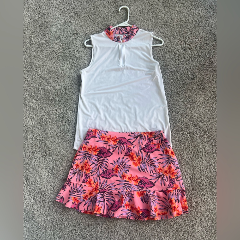 Tommy Bahama Pink Floral Skirt Set